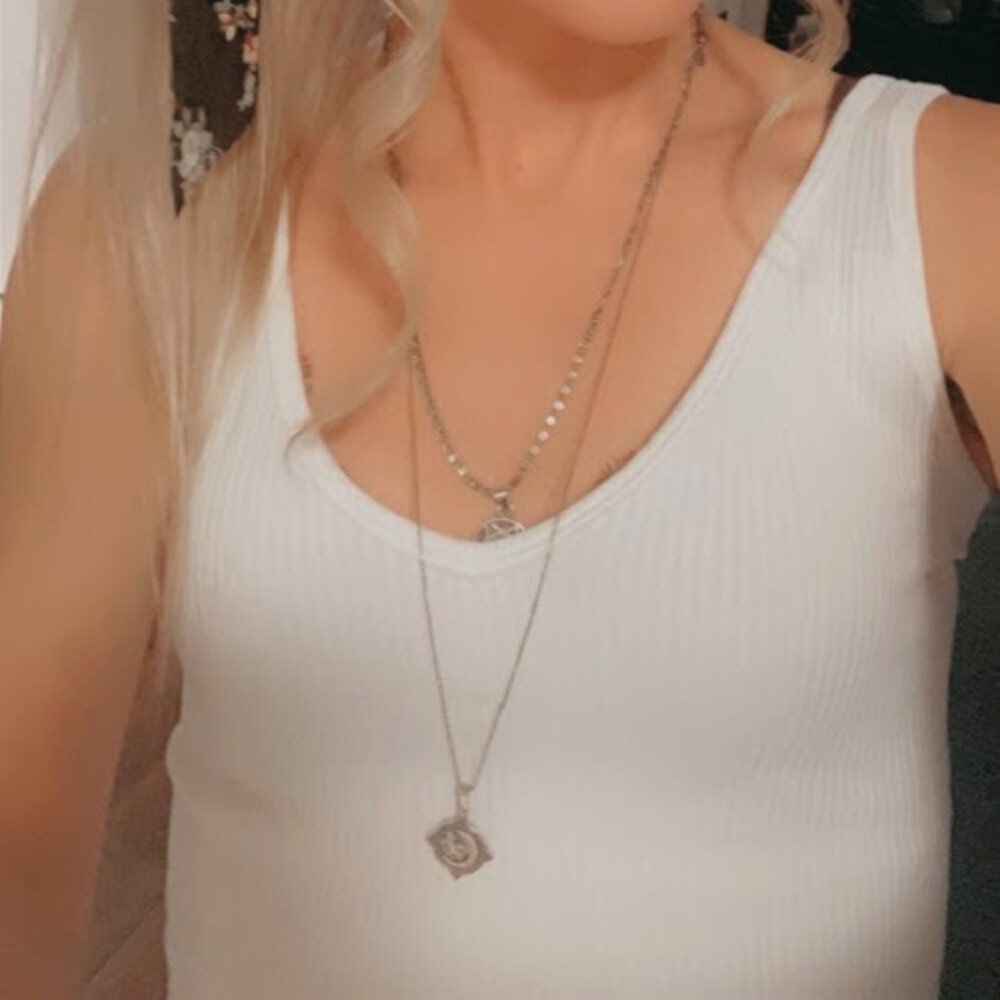 White Cropped Tank Top